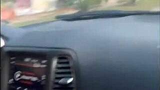 deepthroat big black cock in car till cum gulp