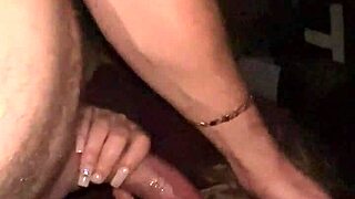 Cute Amateur Kneels for Intense Creampie Blowjob