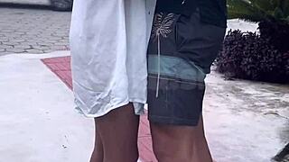 Wifey spreads for stud on street and in car while hubby films