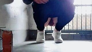 Tingting dresses up feminine and pees outdoors midday adventure