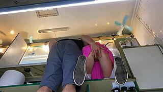 Boss fingers sexy assistant's wet pussy mid customer chat