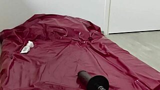 Latexi69 Endures Machine Sex Pounding from Massive Black Anal Dildo