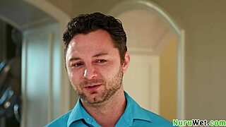 hey busty teen masseuse charlotte sins showers brad sterling for slippery nuru tits massage