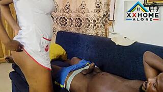 Nurse Ignites Massive Erection Through Intense Titty Fuck And Ride!