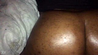 Big chocolate bbw ass jiggles during fat booty domination play