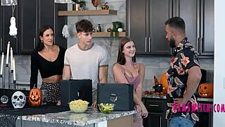 Halloween swap sins unleash wild latina milf group fun!