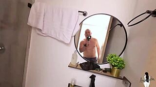 Staying over at the neighbors for submissive ass worship POV