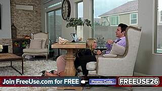 jayden chats with boss while sarah helps him relax