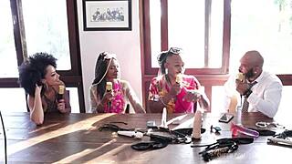 They loved liberal fun before porn calls as black RJ couple in sheer red