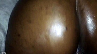 Big chocolate bbw ass jiggles during fat booty domination play