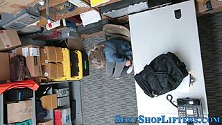 naughty shoplifter gets creamy cumshot surprise