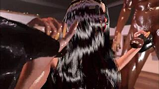 Blacked ebony cock pounds white girl pussy in hardcore orgy