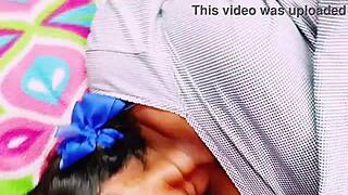 Schoolgirl moans dirty telugu talk during first hard fuck