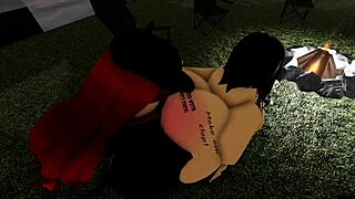 narrative transsexual's tight pussy creampie outdoor as sleeping beauty wakes to hard cock