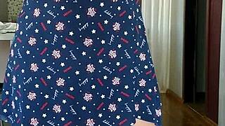 Sexy Milf Caught in See-Through Dress Morning Tease!