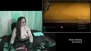 Old brunette bbw with big natural tits glasses plays naked clock game part 2