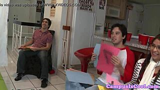 casual narrative of sweet college coeds getting fucked missionary in dorm reality