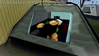 narrative transsexual's tight pussy creampie outdoor as sleeping beauty wakes to hard cock