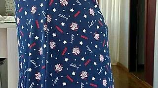 Sexy Milf Caught in See-Through Dress Morning Tease!