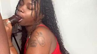 keisha minaj sucks monster bbc to explosive cumshot