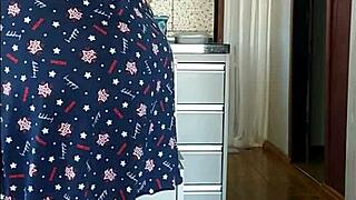 Sexy Milf Caught in See-Through Dress Morning Tease!