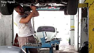 Tony Tigrão Presents Sad Corninho with Safyra Safi's Big Ass Cumshot