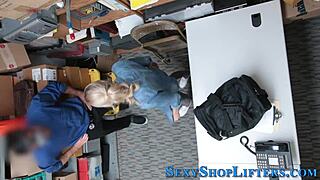 naughty shoplifter gets creamy cumshot surprise