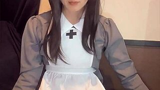 Ladyboy Nurse's Passionate Solo Masturbation