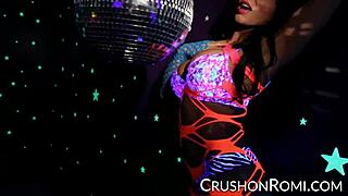 Romi Stuffing Shaved Pussy Deep With Massive Toys In Crush Girls