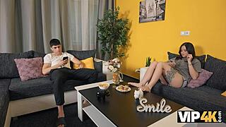 Vip4k Brunette Girlfriend Moans from Hardcore Ass to Mouth Rimjob