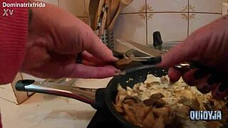 Tattooed Barefoot Toes Slip from Furry into Kitchen Fetish Exposure