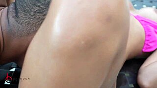 huge black cock destroys petite latina's pussy rough in public pool, brandon cruz owns athenea rose