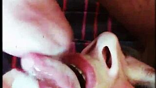 whoa this milf just swallowed that hot sticky load like a pro