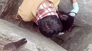 i love riding this tight village girl's pussy outdoors first time