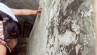 i love riding this tight village girl's pussy outdoors first time