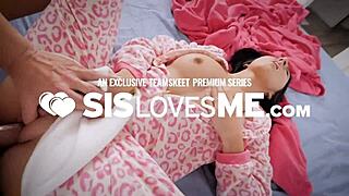 Stepdad drills tight teen pussy hard craving every thrust deep.