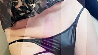 Hot Tranny Kandi Screams As Thick Purple Dildo Pounds Ass Deeply!