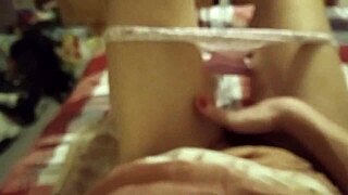 i pee in my panties over and over again in sexy lingerie close up