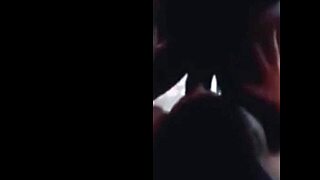 suggestive hidden cam catches wife swallowing big black cock