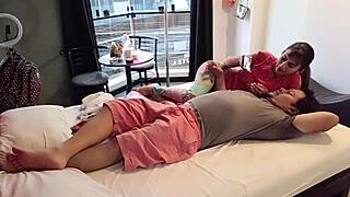 Latina's tight pussy bounces wildly on small cock in hotel