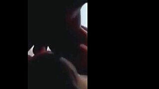 suggestive hidden cam catches wife swallowing big black cock