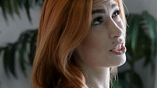 adventurous redhead rides to creampie from experienced lover