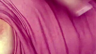 hot blonde teases with perky tits and sexy panties in homemade softcore show