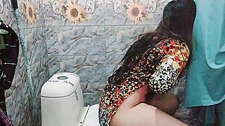 indian maid gets fucked hard in bathroom with dirty hindi talk