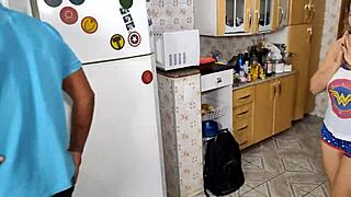 blonde kitchen tease craves that thick bbc stretch