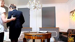 short-haired teacher gets nailed hard by stud in every pose