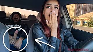 Driver catches passenger jerking off in backseat now