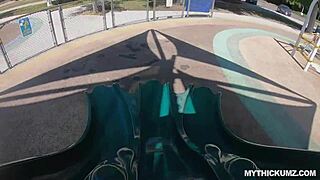 Juicy White Curvy Fat Ass Bounces Wildly on Massive White Monster Cock