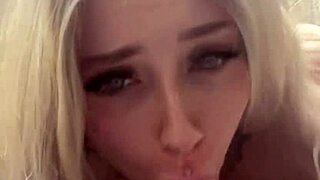 damn, peeping hardcore pov blowjob as blonde gets rough shower fucked cowgirl deepthroat creampie