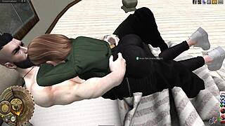 Nerd girl struts sexy in second life